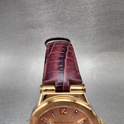 Michael Kors Dylan Watch Women 38mm Rose Dial Rose Gold Tone Date New Battery4