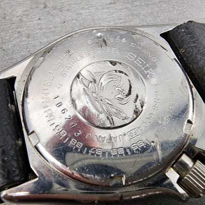 Seiko Diver Watch Men 38mm Orange Dial Silver Tone Daydate 6458-600a New Battery