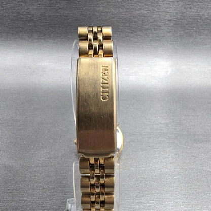 Citizen CQ Watch Women 25mm MOP Dial Gold Tone Daydate 1002-R15101 New Battery 87