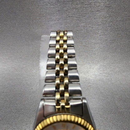 Seiko Watch Women 24mm White Dial Two Tone Daydate Round 7N830041 New Batt VTG4