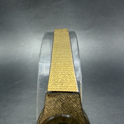 Seiko Watch Women 17mm Champagne DIla Gold Tone Round 2C20-0140 New Battery VTG4