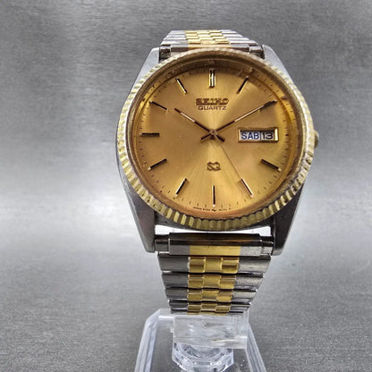 Seiko SQ President Watch Men 36mm Champagne Dial TwoTone Daydate 5Y23-8A60 PARTS7