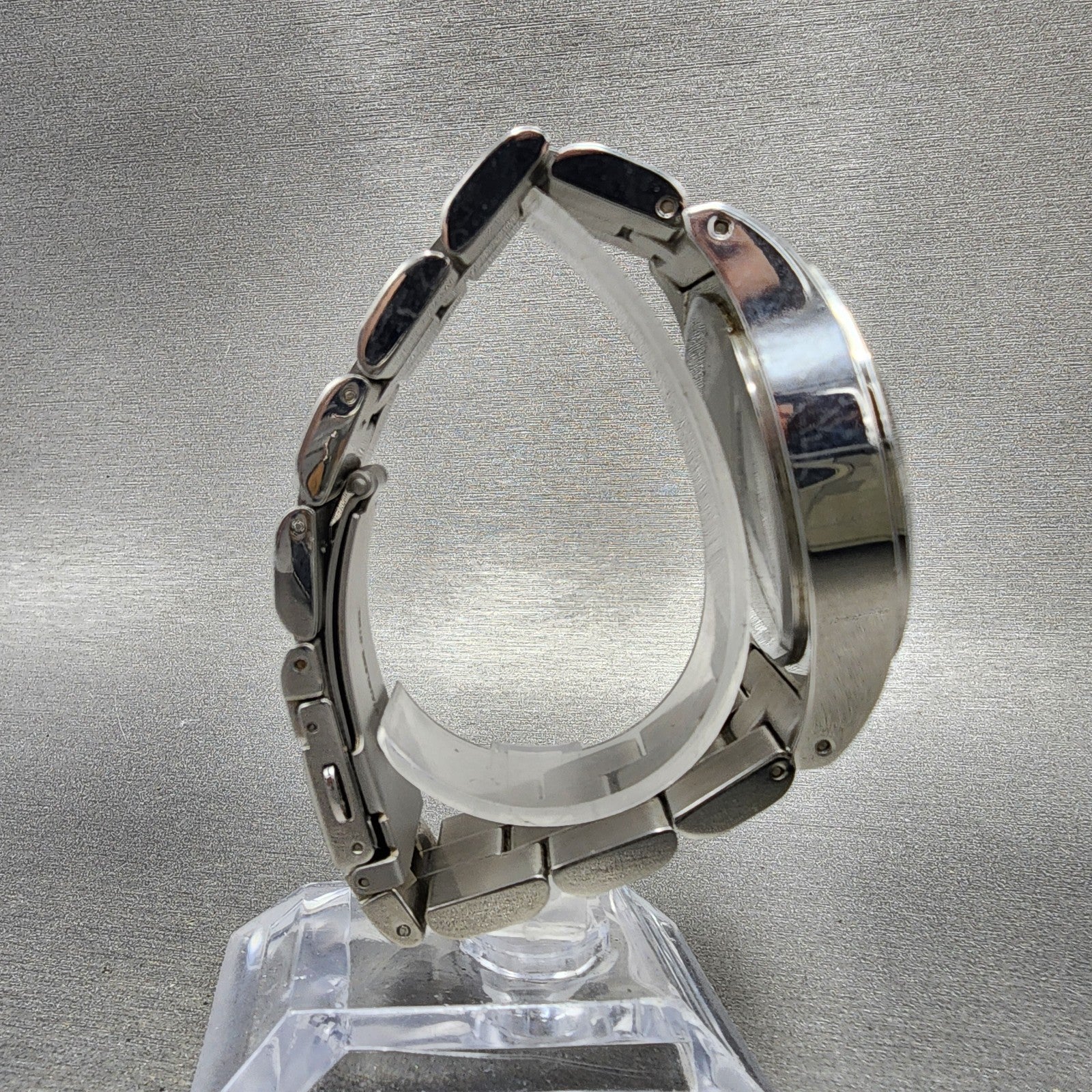 Marc Jacobs Blade Chronograph Watch Women 39mm Silver Dial Steel Date New Batt8