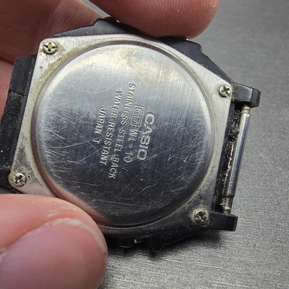 Casio WL-10 Watch Men 35mm Black Multi Alarm Solar Digital PARTS Vintage7