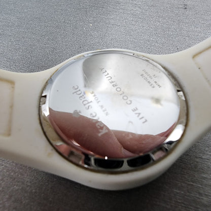 Kate Spade Rumsey Watch Women 31mm White Dial White Case Round New Battery9