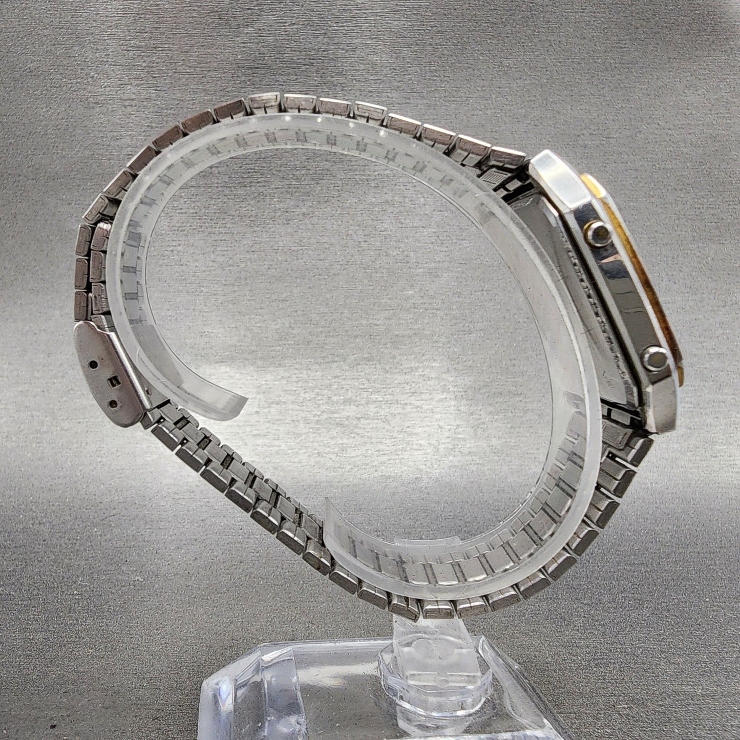 Seiko Analog Digital Watch Men 32mm White Dial Two Tone Alarm H4495150 PARTS9