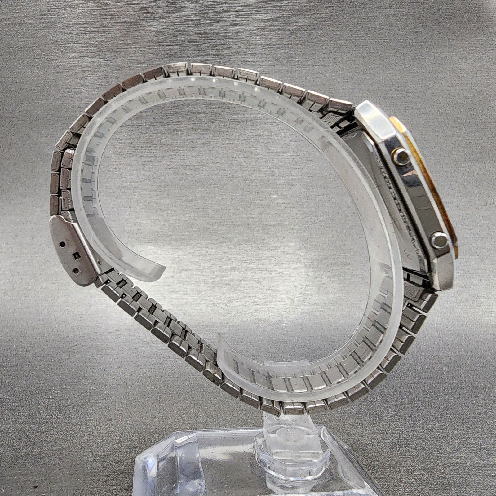 Seiko Analog Digital Watch Men 32mm White Dial Two Tone Alarm H4495150 PARTS9