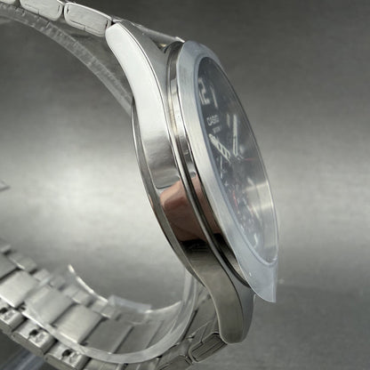 Casio MTP-E350 Watch Men 39mm Black Dial Silver Tone Daydate Metal Bracelet3