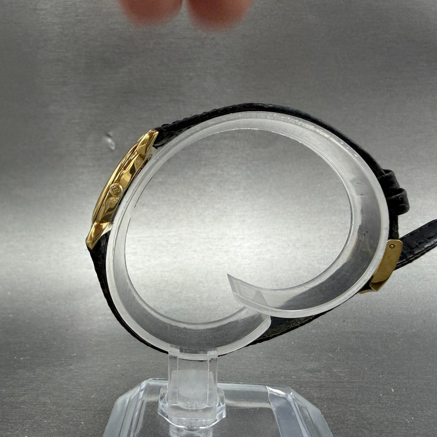 Gucci 3400L Watch Women 22mm Black Dial Gold Plated Round READ!!! PARTS7