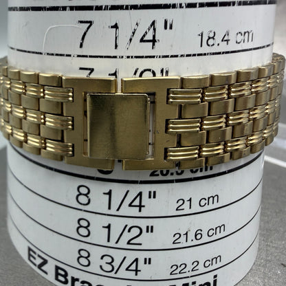 Seiko Watch Men 28mm Champagne Dial Gold Tone Date Octagon 5P39-5B49 New Battery10
