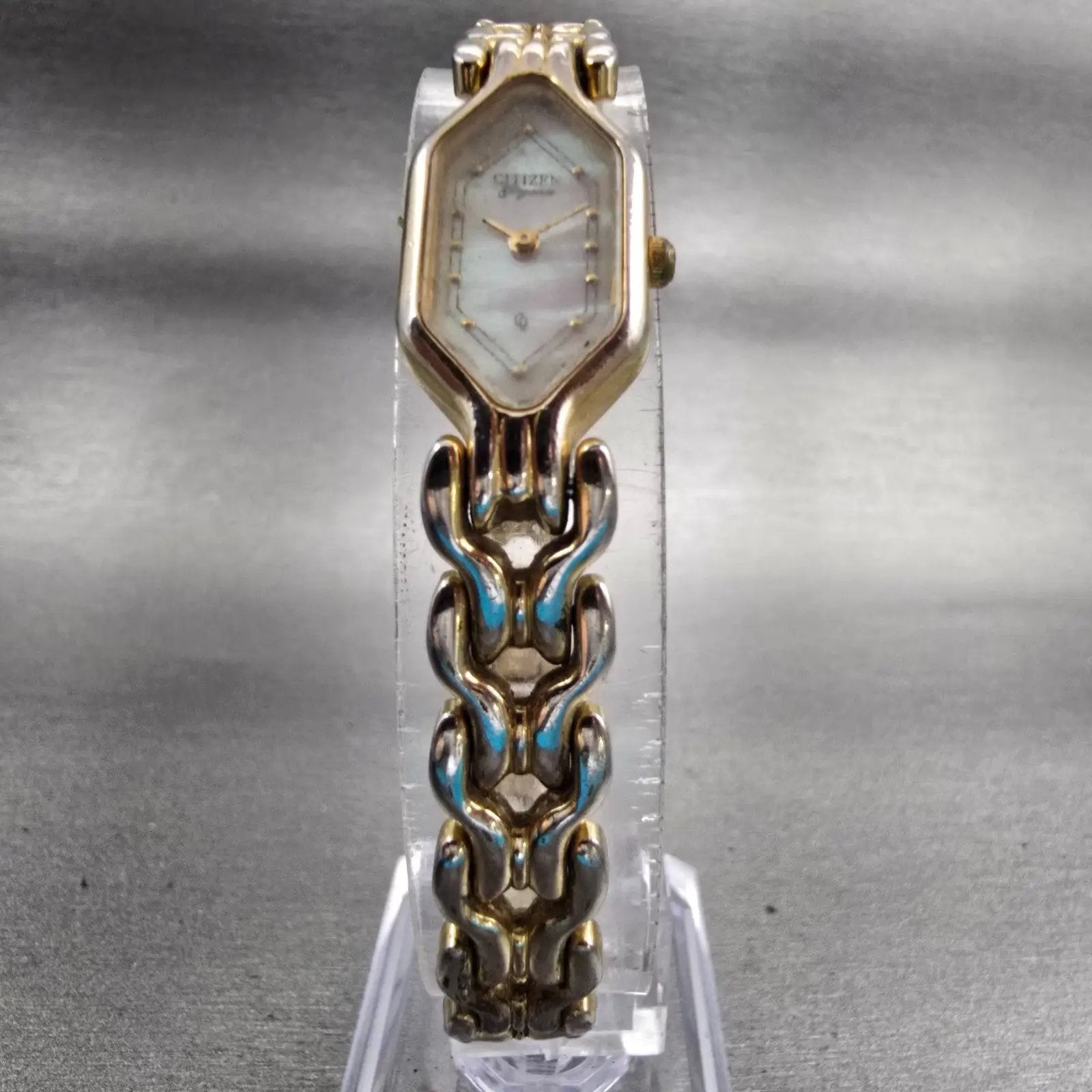 Citizen Elegance Watch Women 13mm MOP Dial Gold Tone 5421-S19872 New Battery VTG5