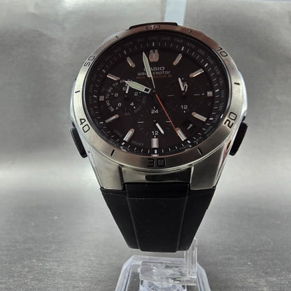 Casio Waveceptor WVQ-M410 Watch Men 43mm Black Dial Silver Tone Date Solar Runs65