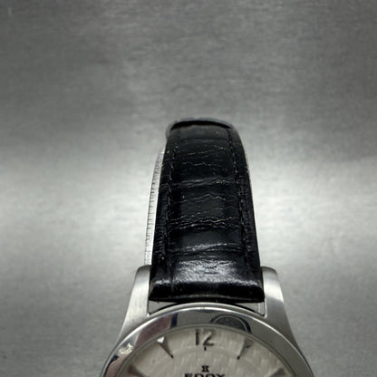 Edox Les Genevez Watch Women 26mm White Dial Steel Round 21155 New Battery4