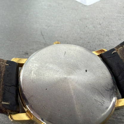 Bulova Watch Men 34mm White Dial Gold Tone Date Round 97B13 New Battery Vintage9