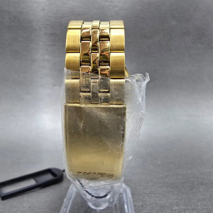 Seiko Watch Men 37mm Champagne Dial Gold Tone Daydate 7N43-9048 New Battery8