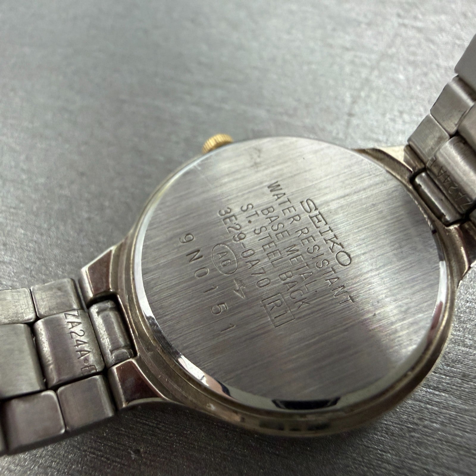 Seiko Creo Watch Women 24mm White Dial Two Tone Date 3E29-0A70 New Battery9