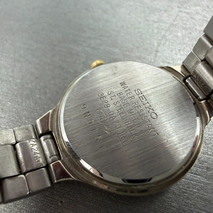 Seiko Creo Watch Women 24mm White Dial Two Tone Date 3E29-0A70 New Battery9
