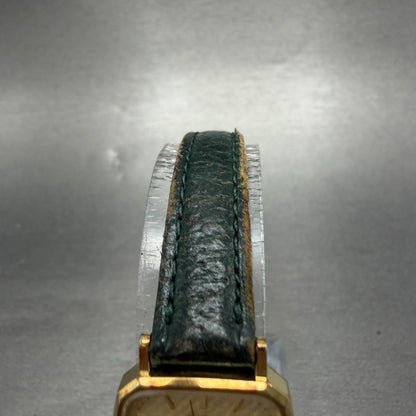 Seiko Exceline Watch Women 21mm Gold Dial Gold Tone Hexagon 1221-5010 New Batt 44