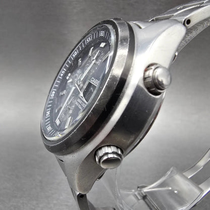 Casio Wave Ceptor WVQ-500 Watch Men 42mm Gray Dial Steel Alarm Chrono PARTS3