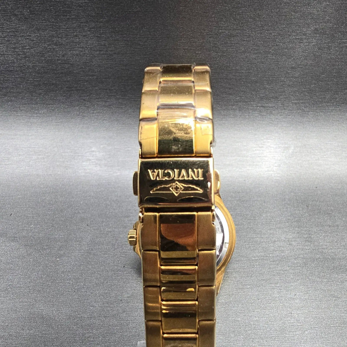 Invicta Angel Watch Women 38mm Gold Dial Gold Tone Date Round 16327 New Battery7