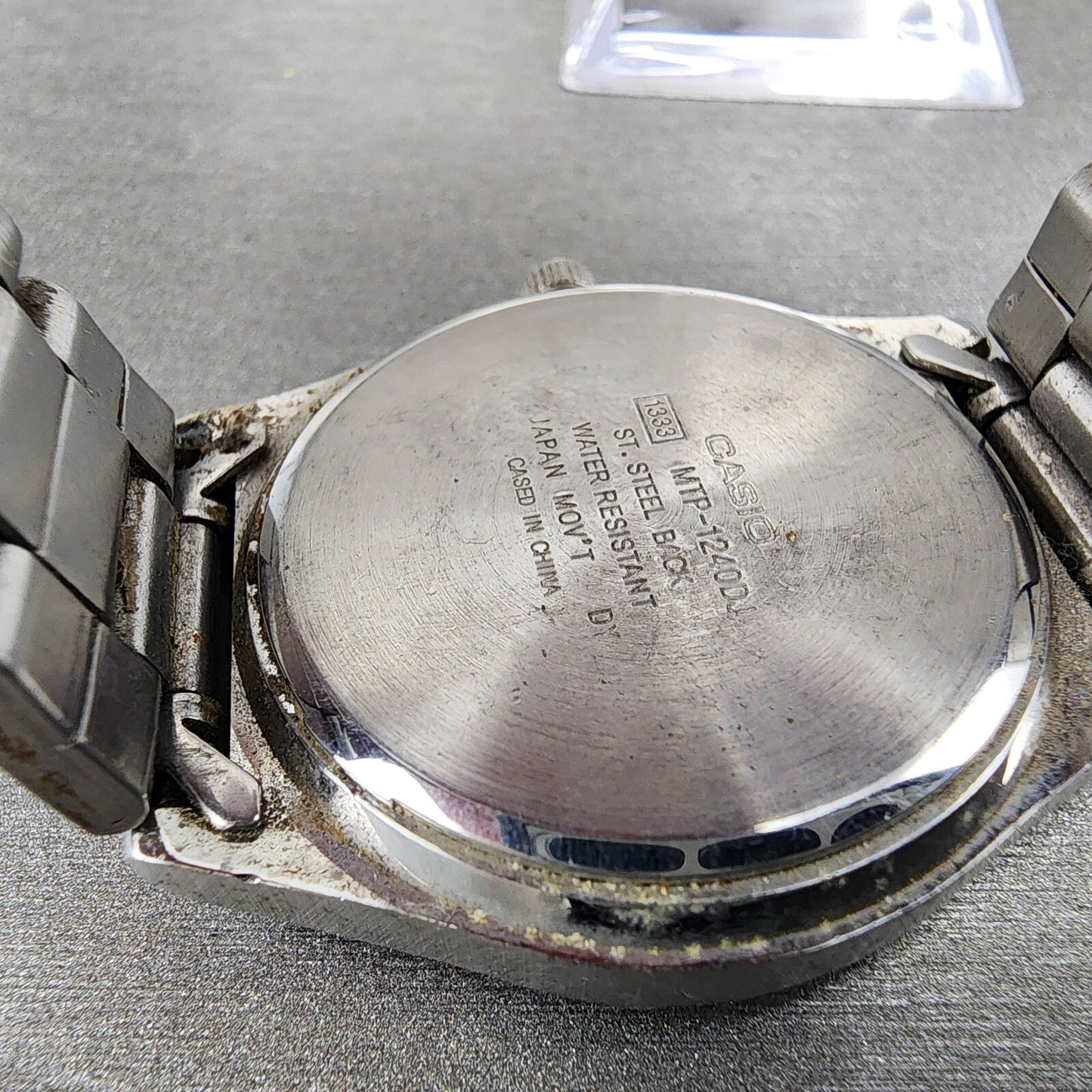 Casio MTP1240 Watch Men 36mm Black Dial Silver Tone Dadyate Round New Battery9