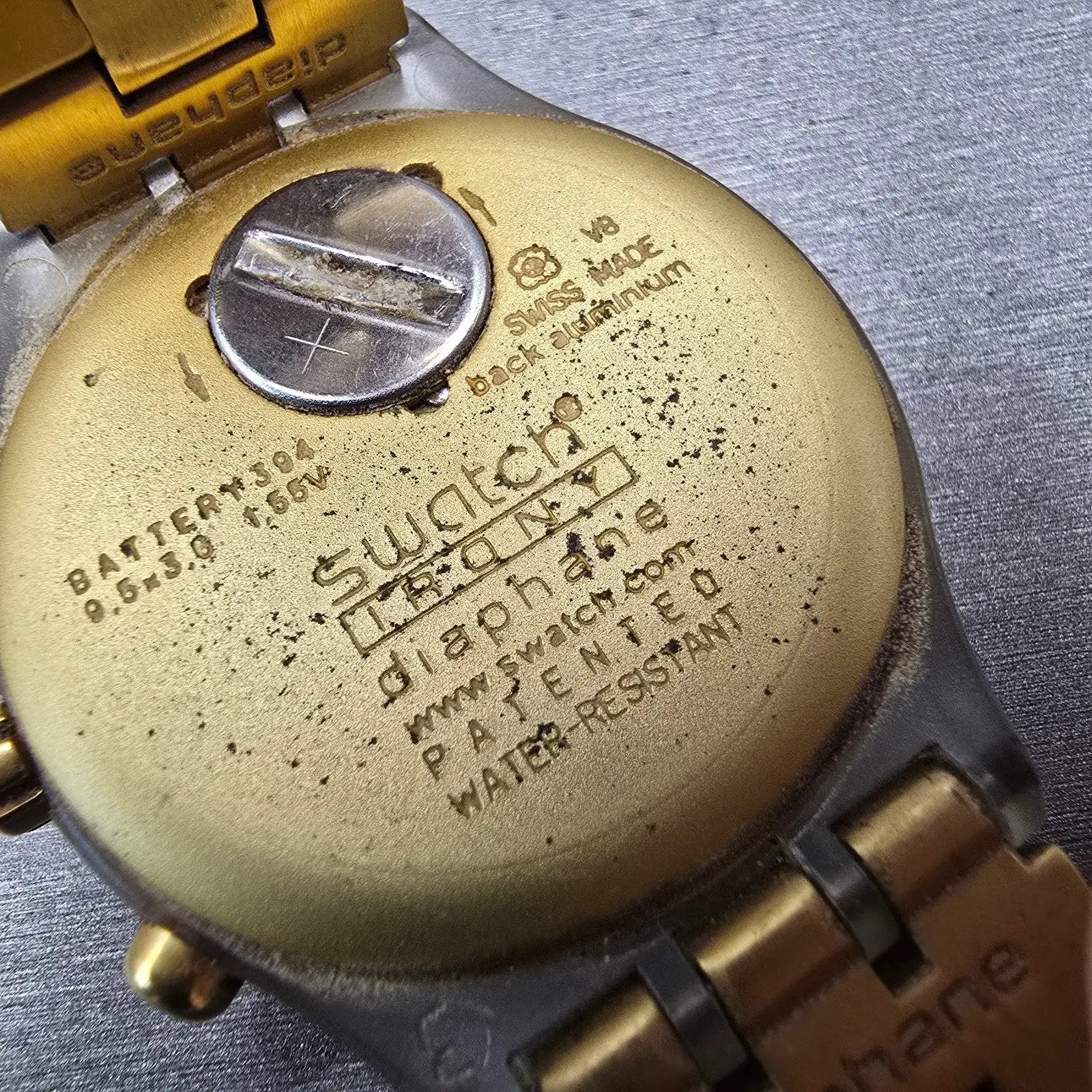 Swatch Irony DIAPHANE Chronograph Watch Men Gold Dial Date SVCK4032G New Battery10