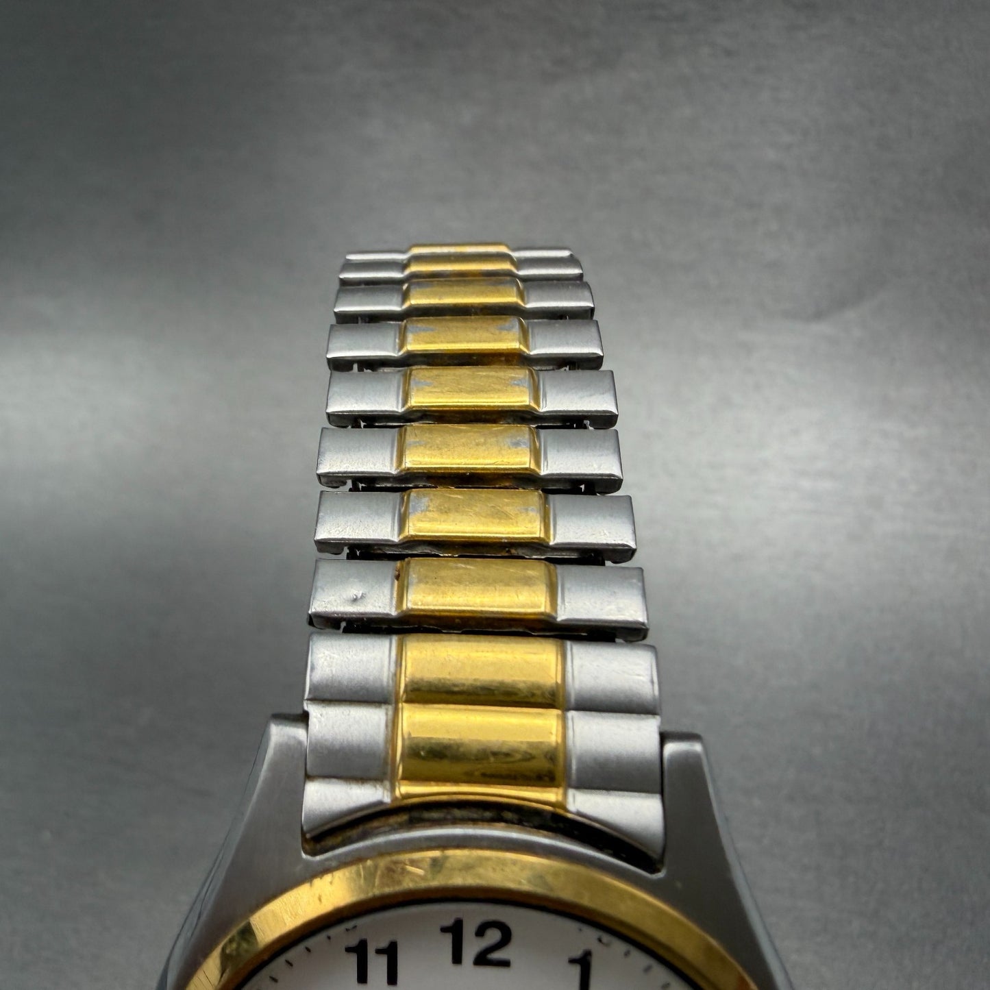 Seiko Watch Men 37mm White Dial Two Tone Daydate Round 7N43-9048 PARTS Vintage6