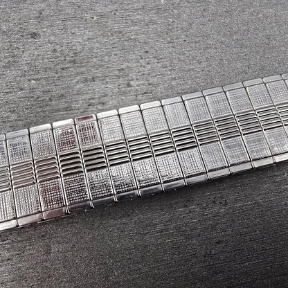 Navajo Sterling Silver Watch Band Tips 17mm Lizard Design Stretch Band VTG6
