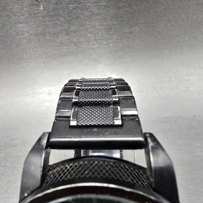Diesel Watch Men 46mm Black Dial Black Tone Round DZ-1371 New Battery4