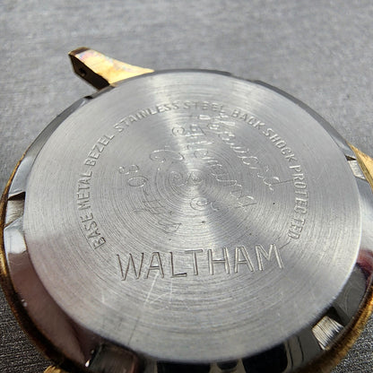 VTG Waltham Watch Men 34mm Champagne Dial Gold Tone Date Cal 661S PARTS7