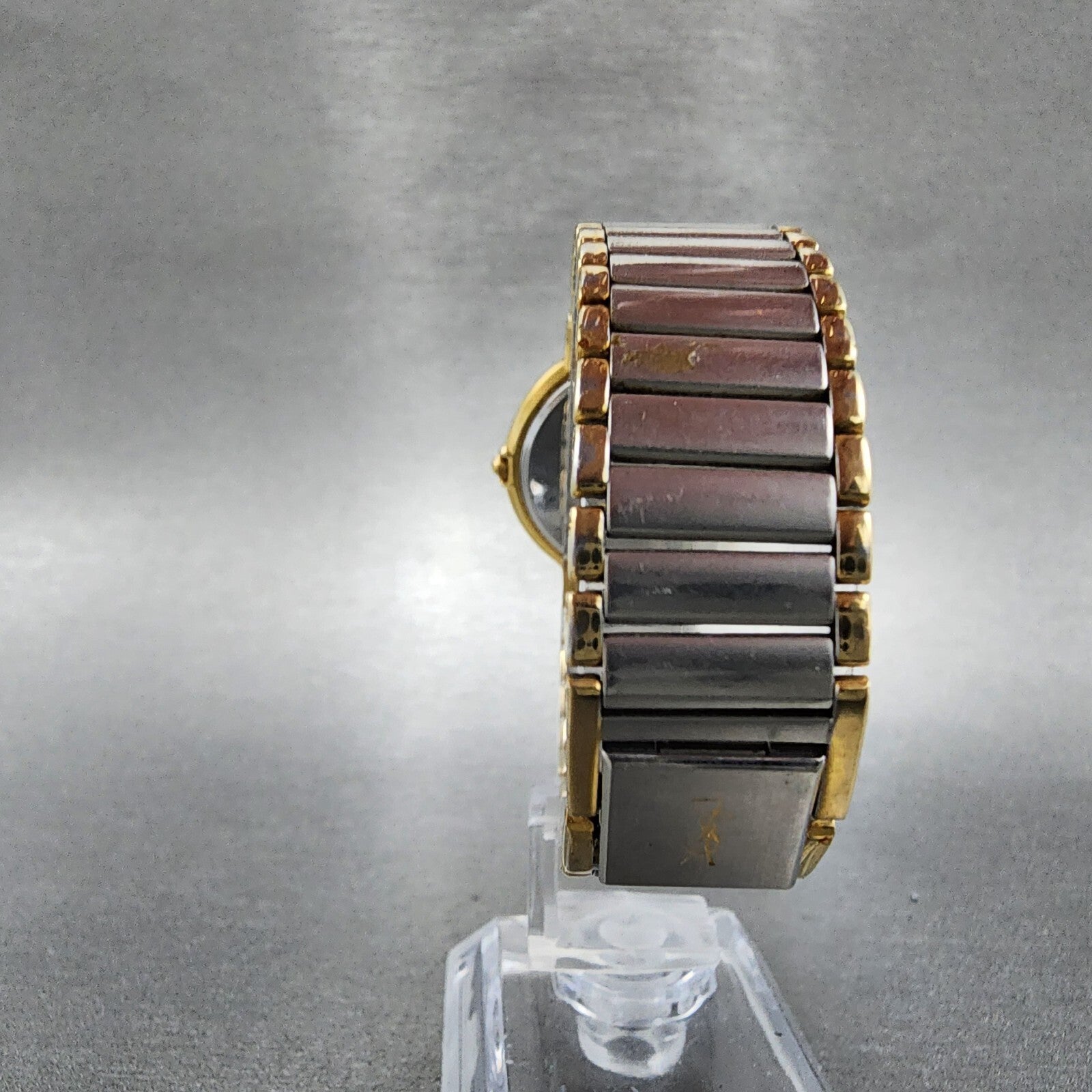 Yves Saint Laurent Watch Women 29mm Champagne Dial Two Tone Round New Battery7