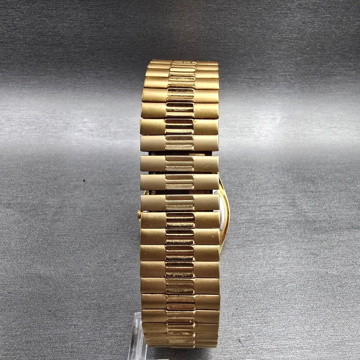 Seiko Watch Men 35mm Gold Dial Gold Tone Date Round 7N43-8111 New Battery JP7