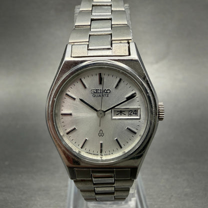 Seiko Watch Women 24mm Silver Dial Silver Tone Daydate 2626-0010 New Battery0