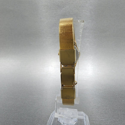 Seiko Watch Women 19mm Champagne Dial Gold Tone 4n00-0661 New Battery