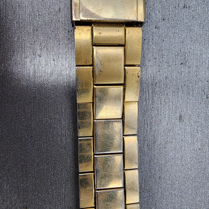 Omega Watch Bracelet 18mm 10KT Gold Filled Duchess USA Vintage Tri Folding Clasp4