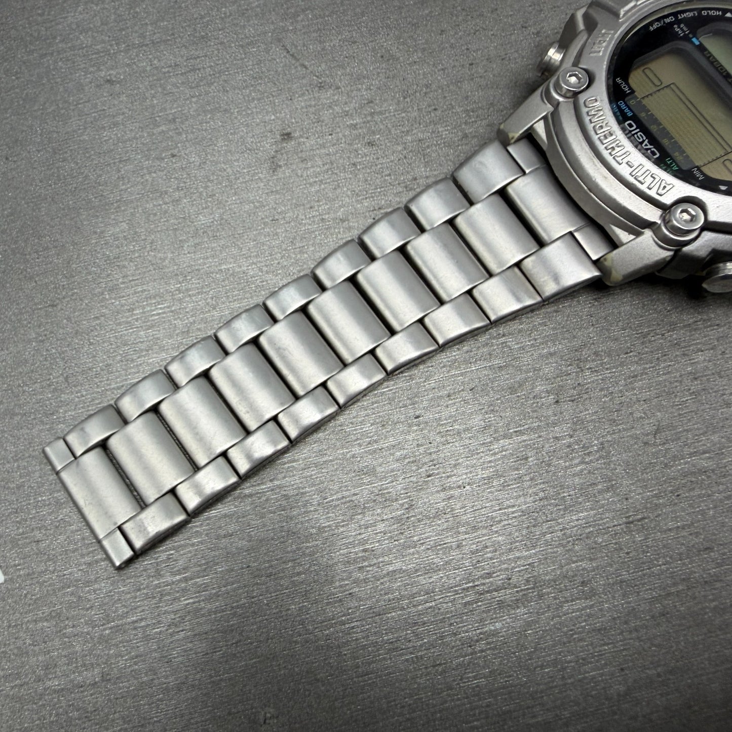 Casio ProTrek PRT-300 Watch Men 47mm Silver Digital Alit-Thermo PARTS7