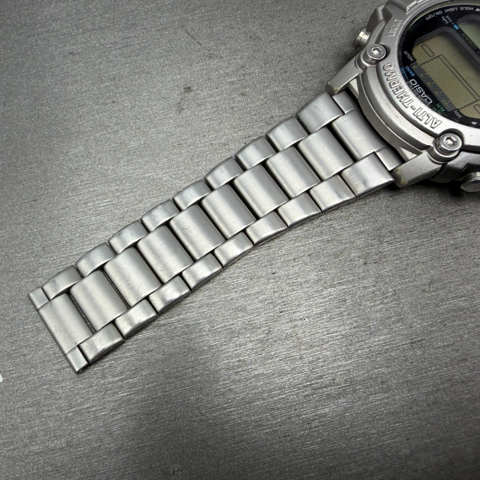 Casio ProTrek PRT-300 Watch Men 47mm Silver Digital Alit-Thermo PARTS7