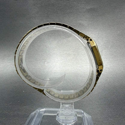 Seiko Watch Women 16mm Gold Dial Gold Tone Octagon 2C20-5209 New Battery Vintage8