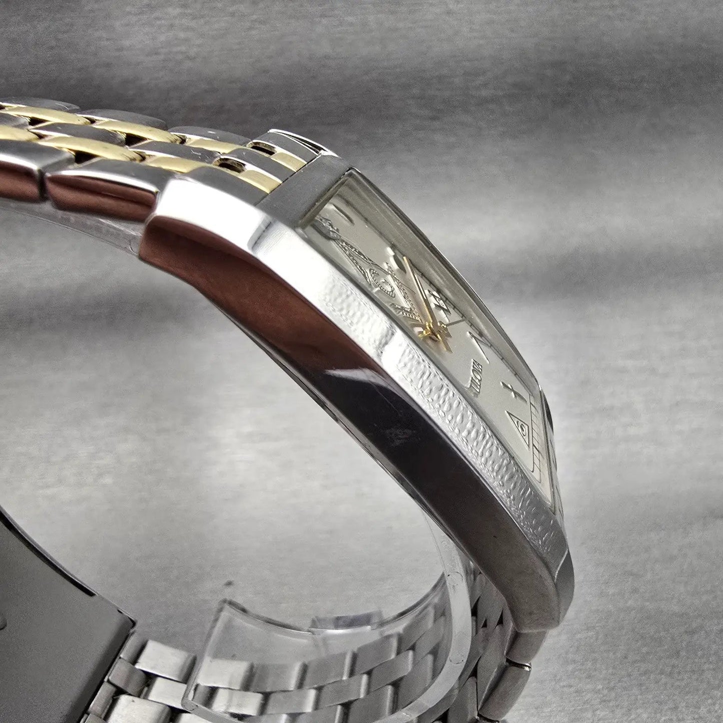 Bulova Tank Watch Men 35mm Silver Dial Steel Rectangle Masonic 98A137 New Batt3