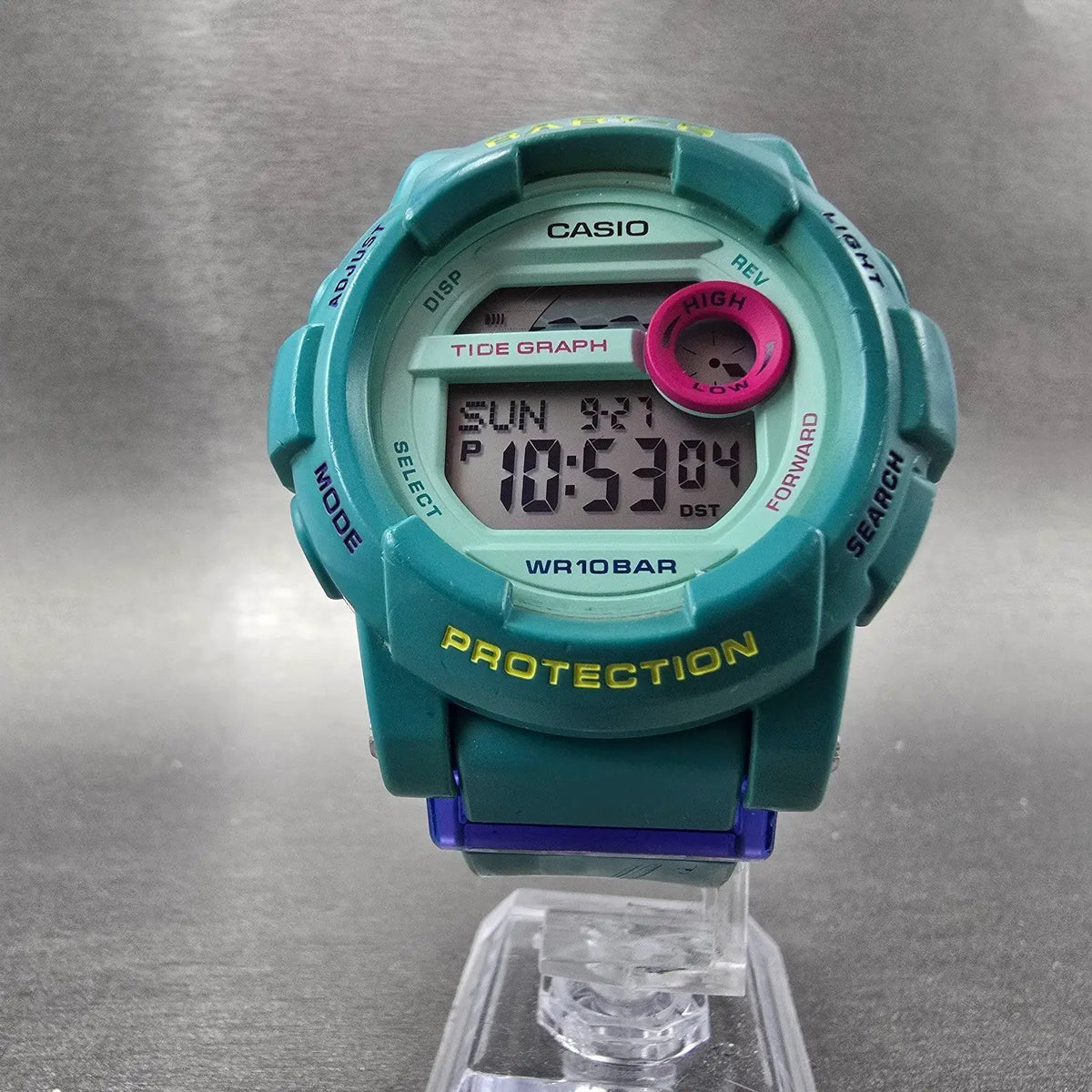 Casio Baby-G BGD-180FB Watch 44mm Blue Digital Alarm Chrono Round New battery5