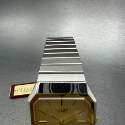 Citizen CQ Watch 26mm Champagne Dial Two Tone Octagon 4031 New Battery NOS4