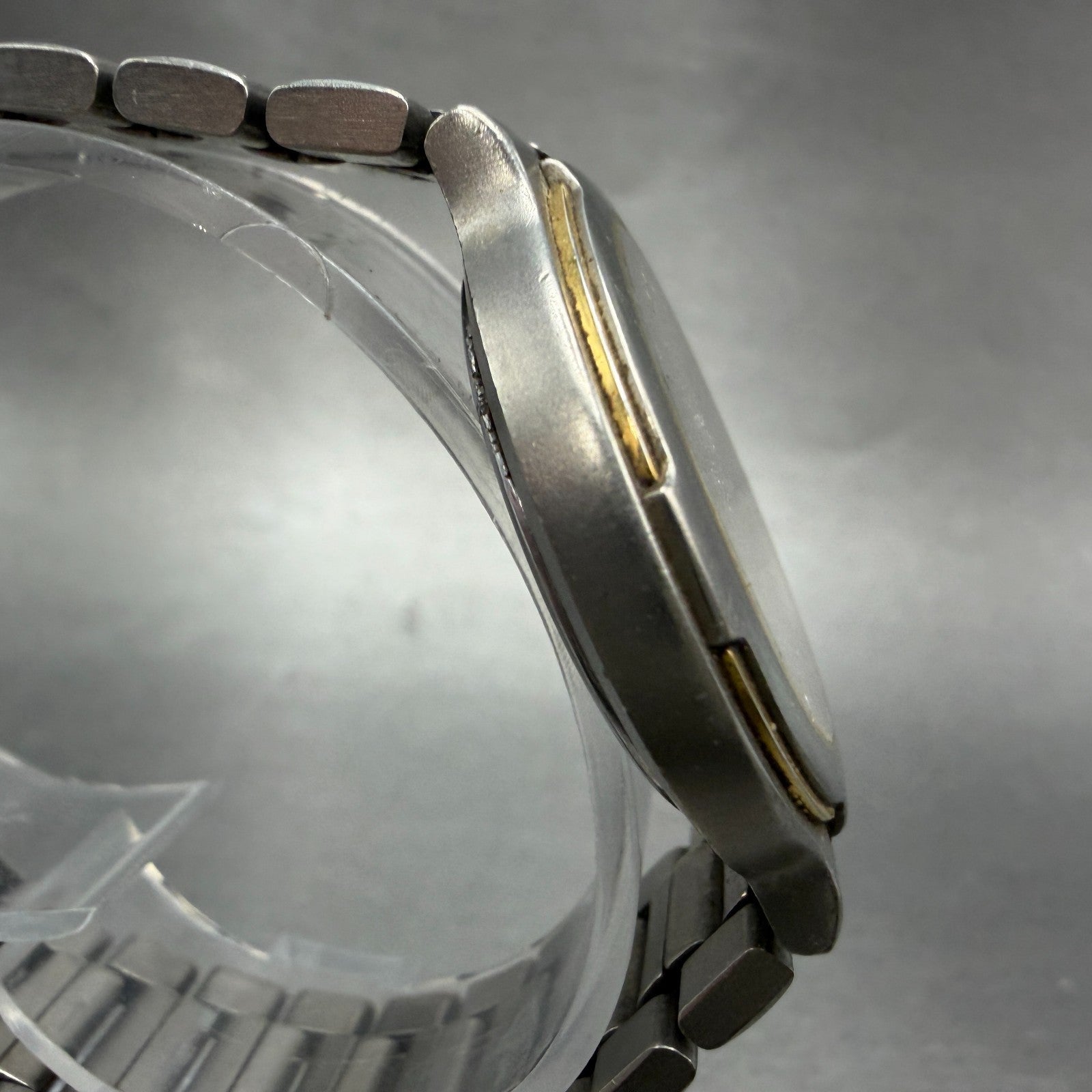 Seiko Cadet Watch Men 35mm White Dial Titanium Tone Round 5p31-6250 PARTS VTG4