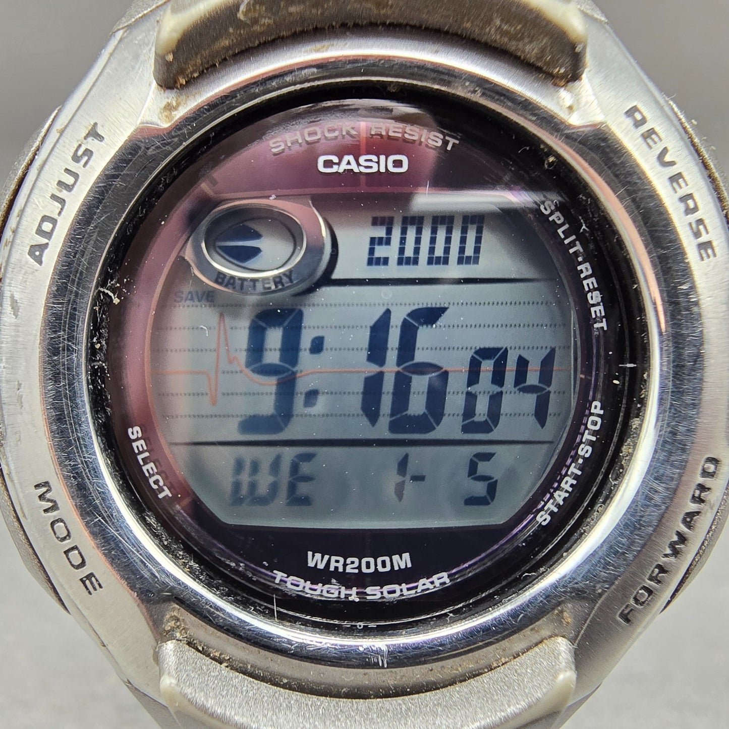 Casio G-Shock G-7300D Watch Men 47mm Silver Gray Alarm Chronograph Round Works1