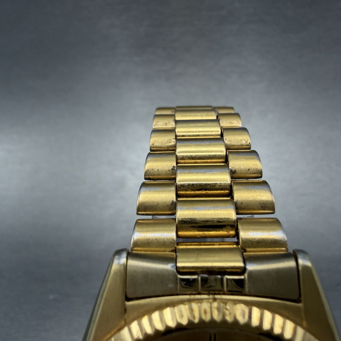 Seiko President Watch Men 36mm Champagne Dial Gold Tone Daydate Round New Batt H4