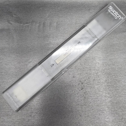 Swatch Gruau Watch Men 34mm Blue Dial Clear Case GK147 New Battery NOS17