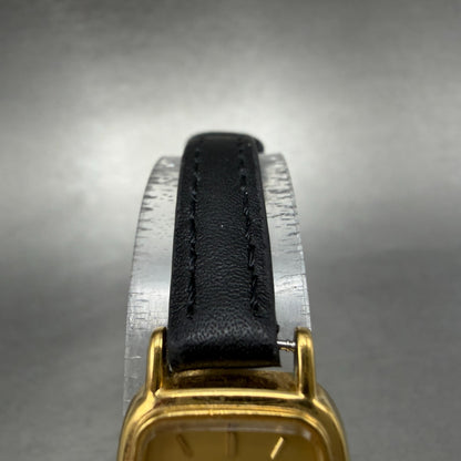 Seiko Watch Women 18mm Champagne Dial Gold Tone Rectangle 1N00-5K29 New BatteryG4