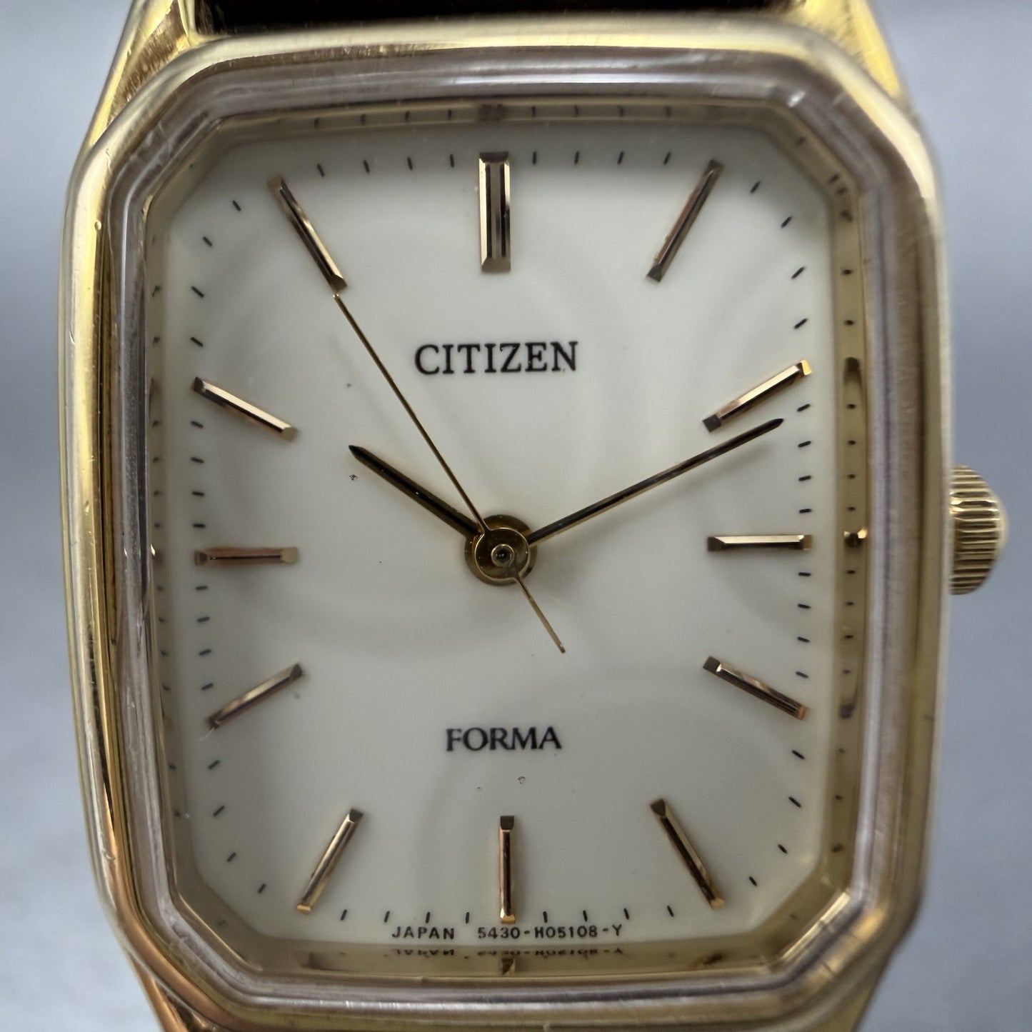 Citizen Forma Tank Watch Women 20mm Cream Dial Gold Tone Rectangle New Battery1