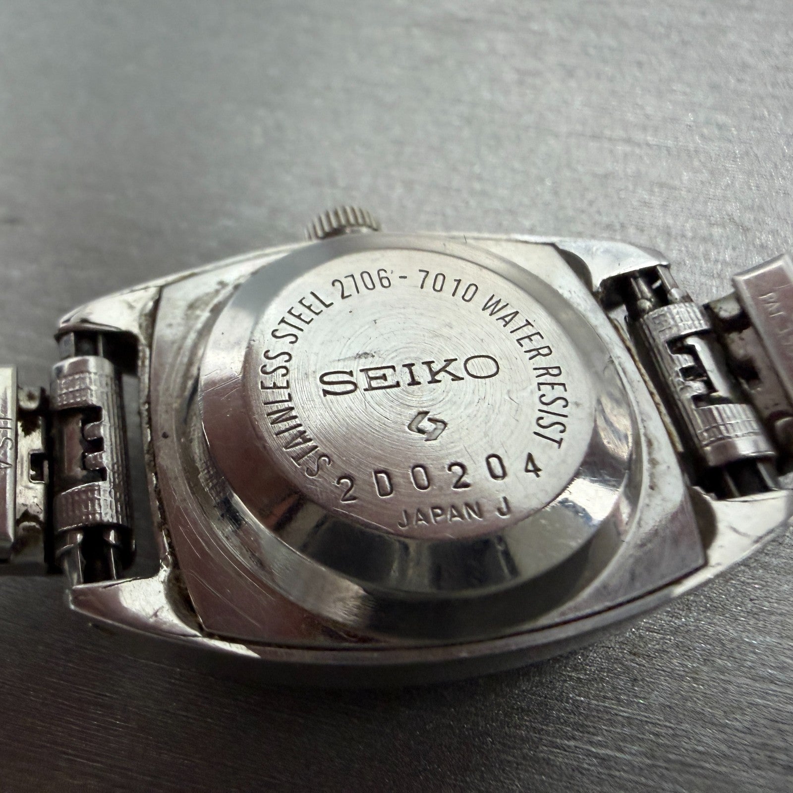 Seiko Automatic Watch Women 22mm Silver Dial Silver Tone Daydate 2706-7010 Runs9