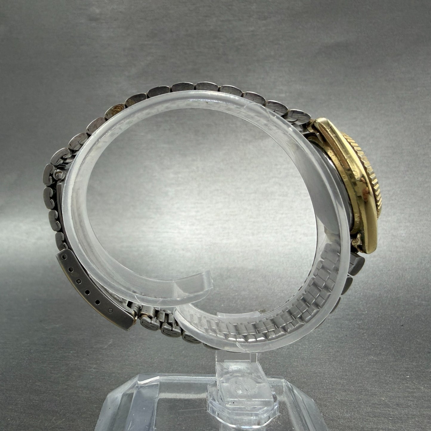 Seiko SQ Watch Women 25mm Gold Dial Gold Tone Daydate Round 2A23-0039 NewBat MG58