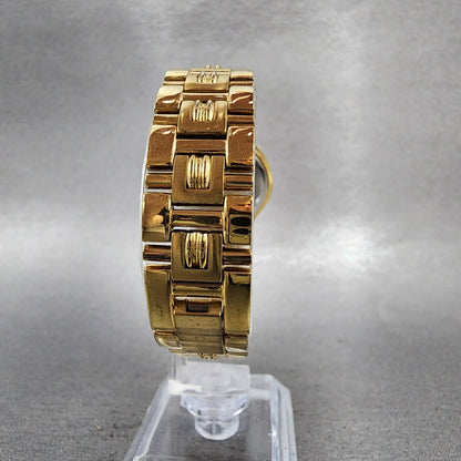 Bulova Watch Women 25mm White Dial Gold Tone Date Diamond Bezel 98R73 New Batt7